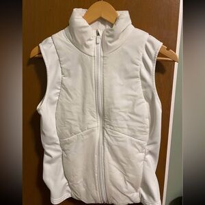 White Lululemon Zip-Up Push Your Pace Running Vest